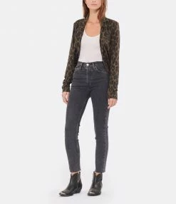 Alternative view of RE/DONE Jean 90s High Rise Ankle Crop Denim Noir