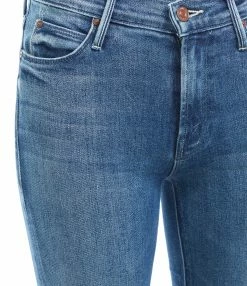 Alternative view of MOTHER Jean Mid Rise Dazzler Crop Fray We're All In This To