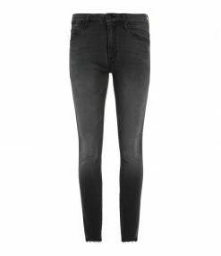 MOTHER Jean High Waisted Looker Ankle Fray Lighting Up Lanterns