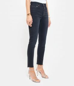 RE/DONE Jean Crop Taille Haute Noir Délavé 10 RE/DONE Jean Crop Taille Haute Noir Délavé -Boutique UGG unnamed file 1101