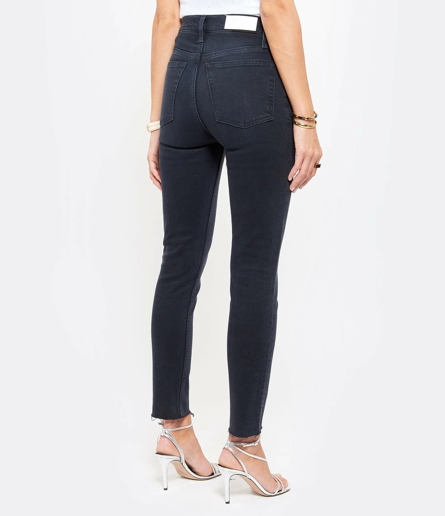 RE/DONE Jean Crop Taille Haute Noir Délavé 6 RE/DONE Jean Crop Taille Haute Noir Délavé - Image 6
