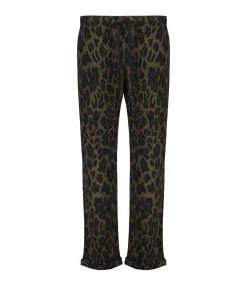 MAJESTIC FILATURES Pantalon Coton Léopard Camel