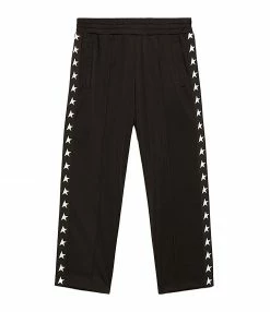 GOLDEN GOOSE Jogging Enfant Star Étoiles Noir Blanc