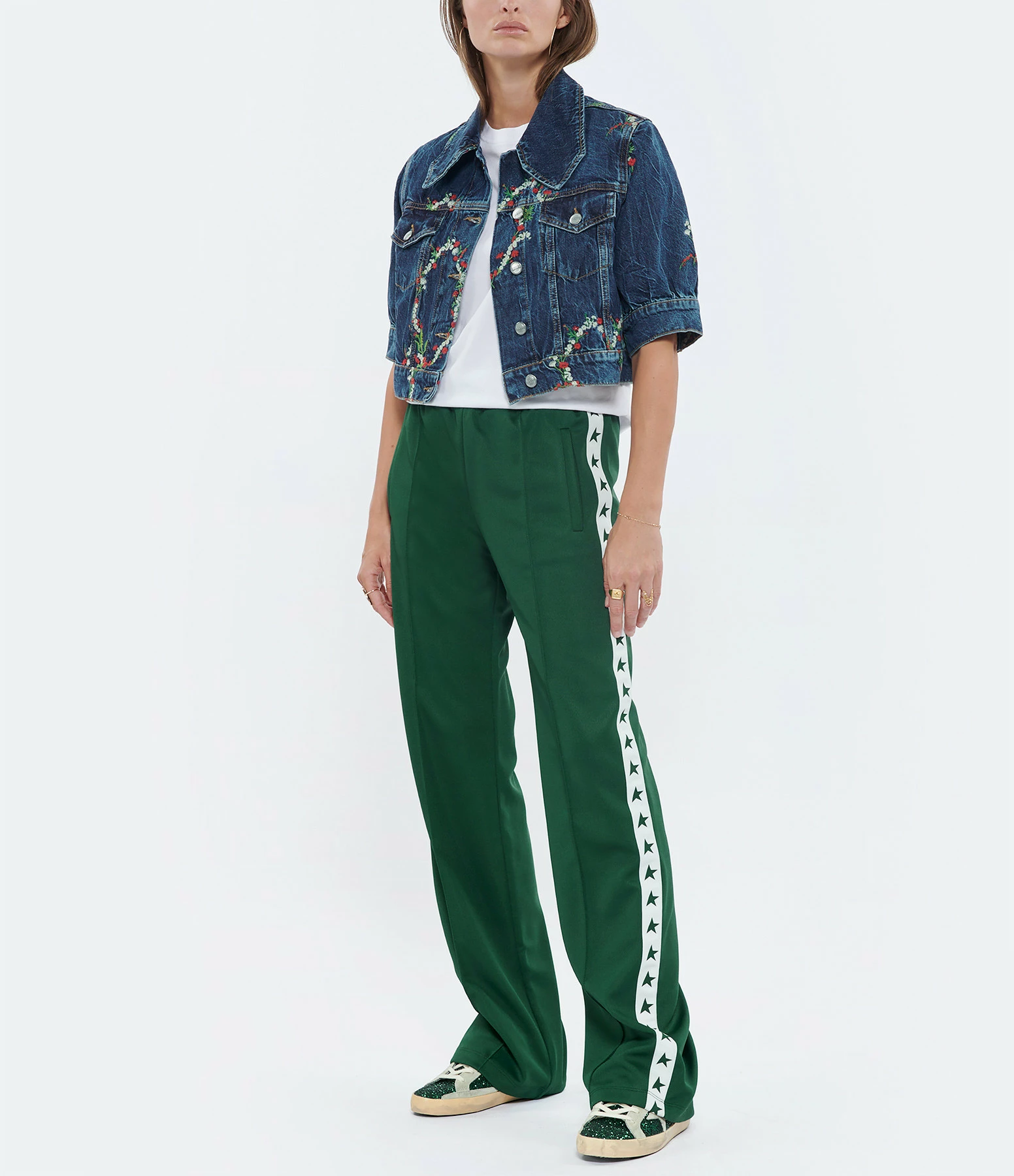 GOLDEN GOOSE Jogging Star Dorotea Vert Blanc 7 GOLDEN GOOSE Jogging Star Dorotea Vert Blanc - Image 7