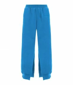 MM6 MAISON MARGIELA Pantalon Jogging Large Fendu Coton Bleu