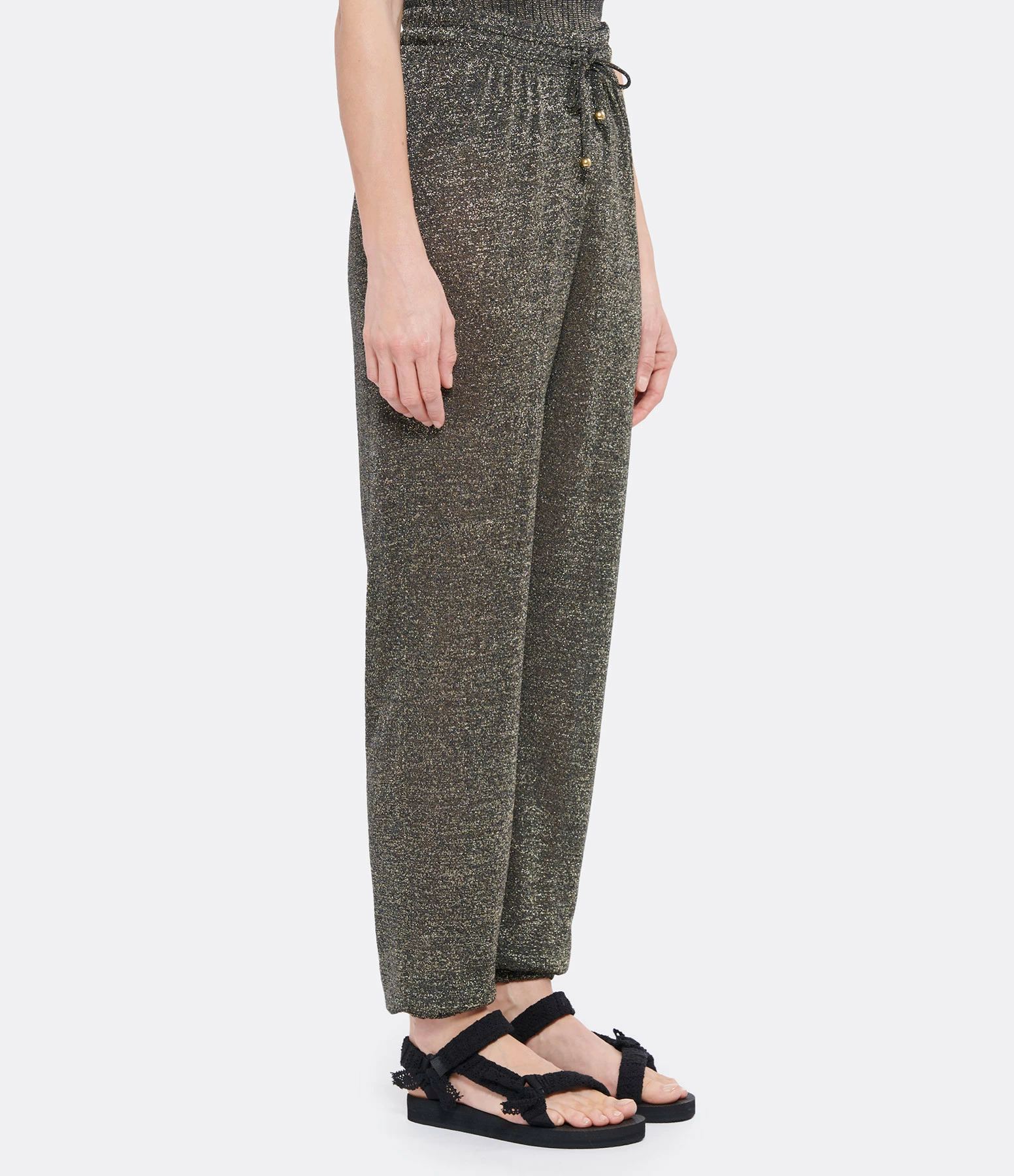 BELIZA Pantalon Maille Noir Lurex 4 BELIZA Pantalon Maille Noir Lurex - Image 4