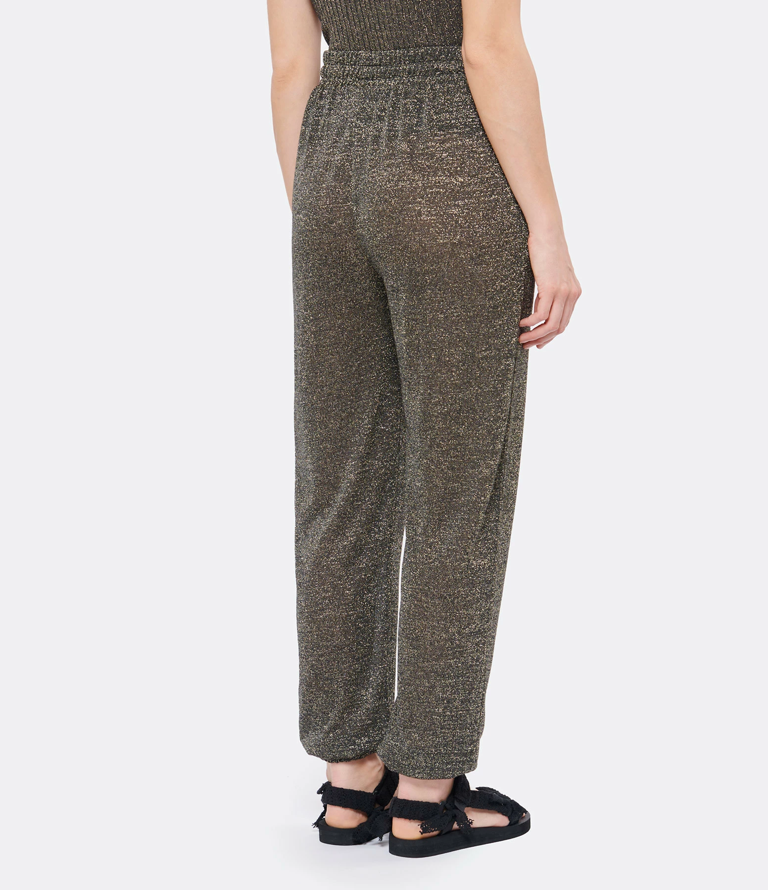BELIZA Pantalon Maille Noir Lurex 5 BELIZA Pantalon Maille Noir Lurex - Image 5