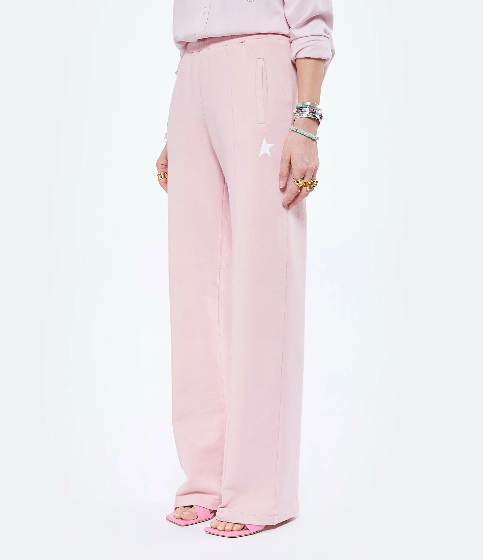 GOLDEN GOOSE Jogging Dorotea Étoile Coton Rose 4 GOLDEN GOOSE Jogging Dorotea Étoile Coton Rose - Image 4