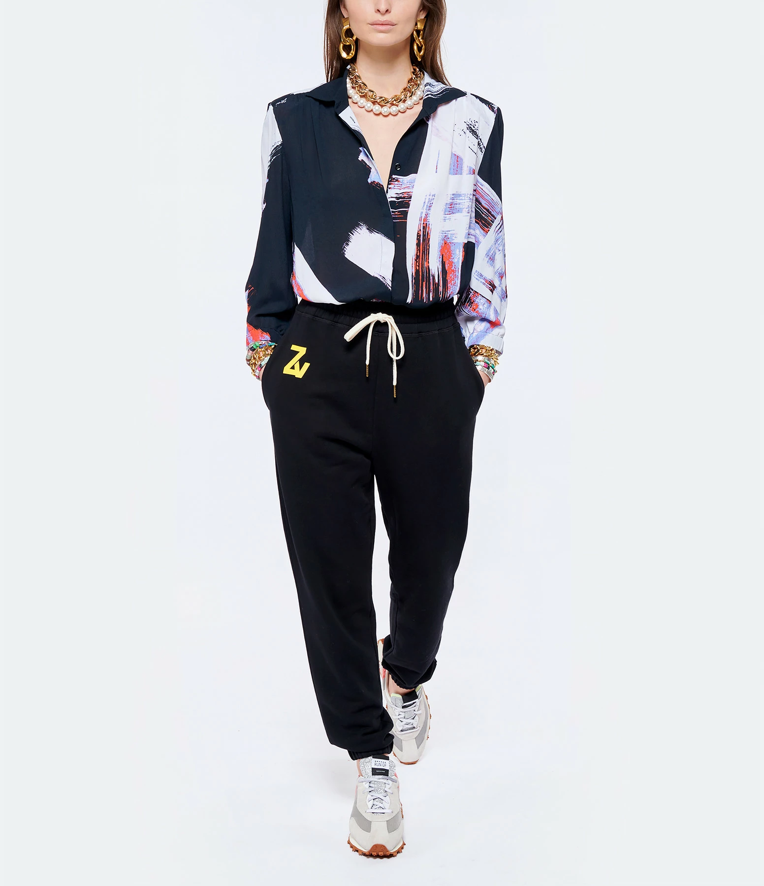 ZADIG & VOLTAIRE Jogging Steevy Coton Noir 2 ZADIG & VOLTAIRE Jogging Steevy Coton Noir - Image 2