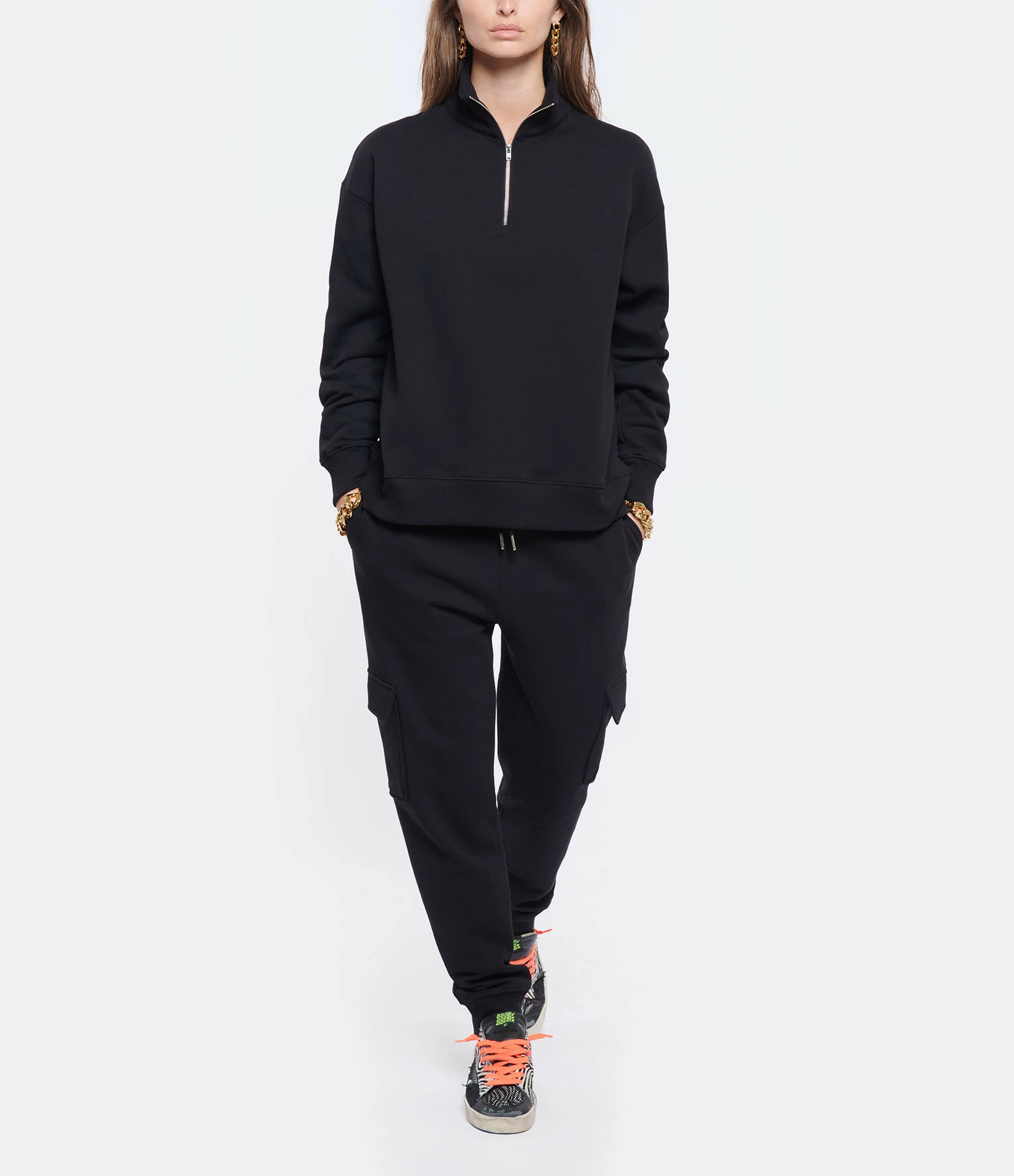 MAISON STANDARDS Jogging Cassy Coton Noir 2 MAISON STANDARDS Jogging Cassy Coton Noir - Image 2