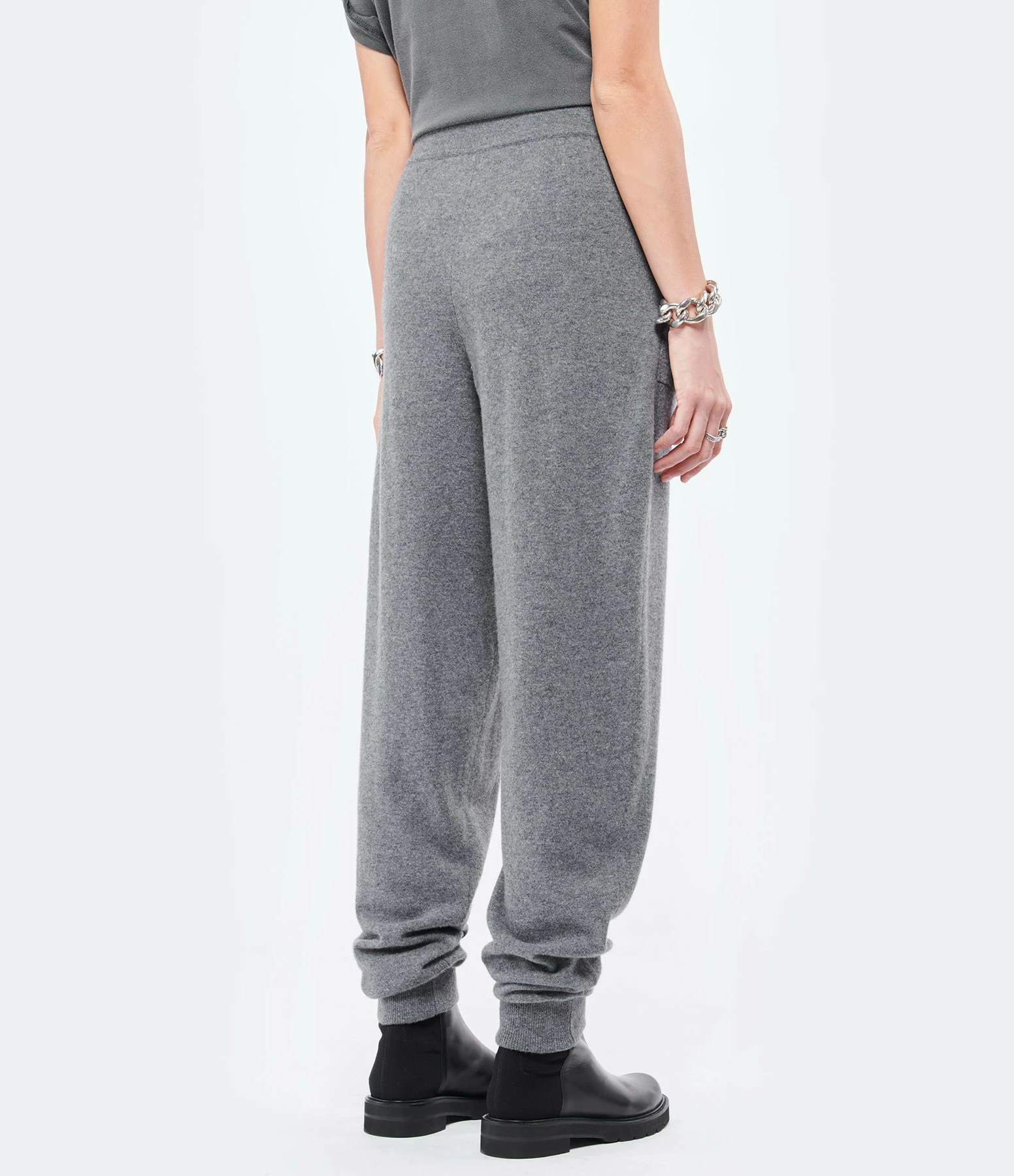 ROBERTO COLLINA Jogging Laine Gris 5 ROBERTO COLLINA Jogging Laine Gris - Image 5