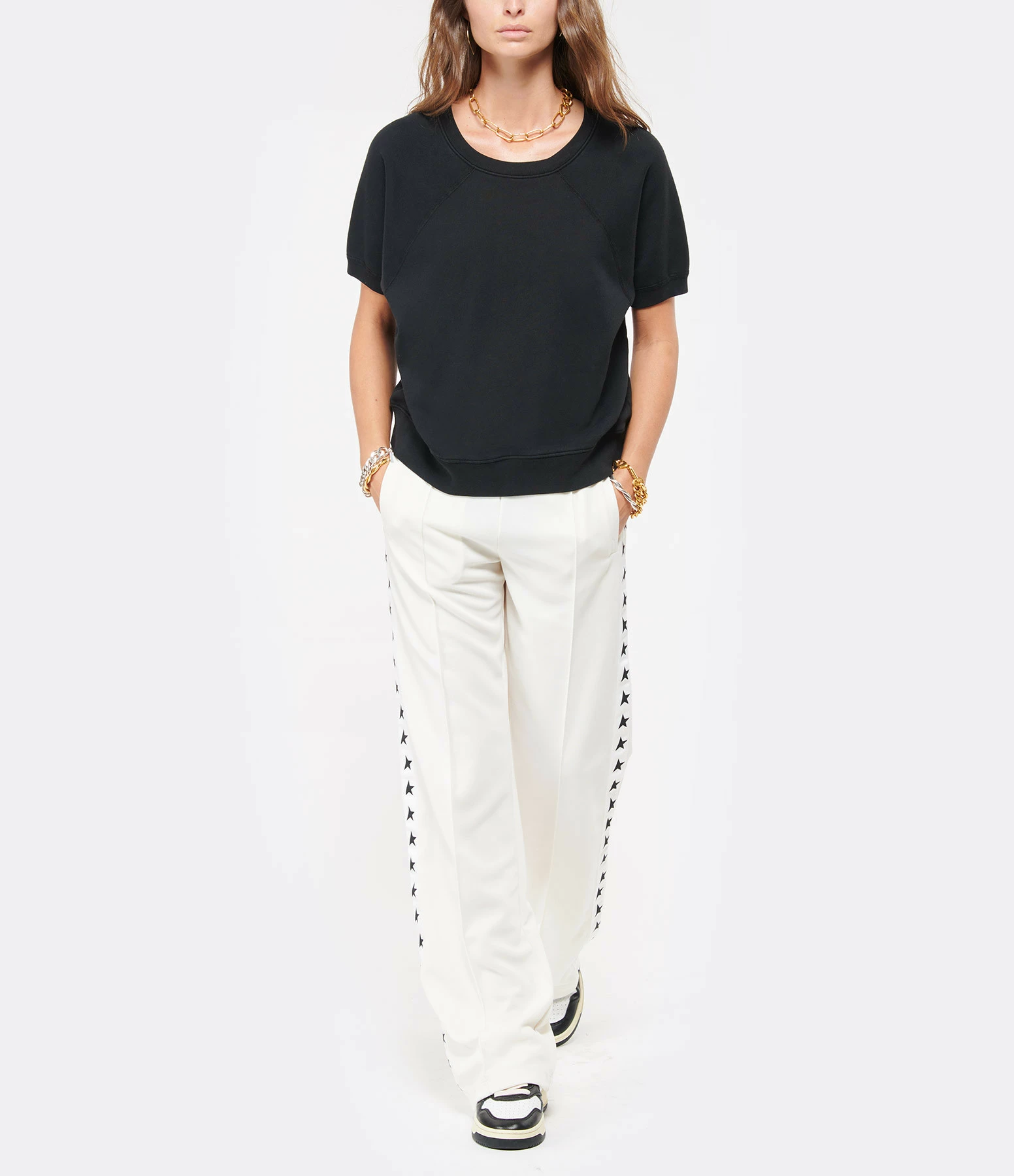 GOLDEN GOOSE Jogging Dorotea Étoile Écru 3 GOLDEN GOOSE Jogging Dorotea Étoile Écru - Image 3
