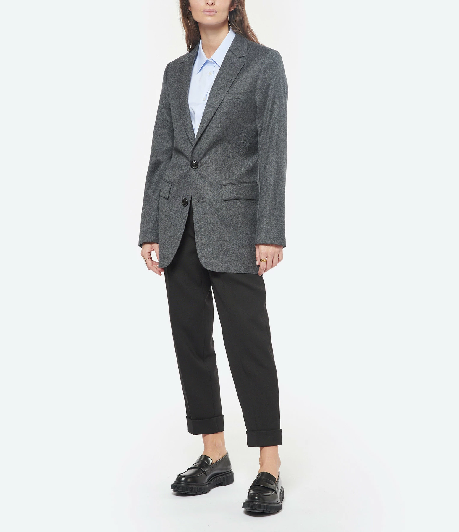 AMI PARIS Pantalon Carotte Laine Vierge Noir 5 AMI PARIS Pantalon Carotte Laine Vierge Noir - Image 5