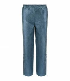 MAEVY MOUVEMENT LIBRE Pantalon Cuir Vegan Océan