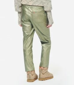 MAEVY MOUVEMENT LIBRE Pantalon Cuir Vegan Sauge -Boutique UGG unnamed file 1575