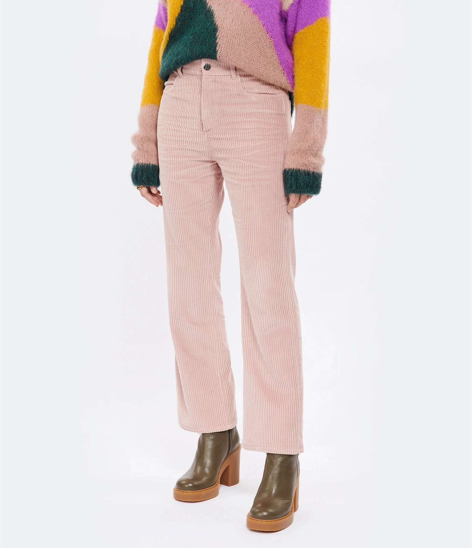 ROSEANNA Pantalon Selva Coton Rose Boisé 4 ROSEANNA Pantalon Selva Coton Rose Boisé - Image 4