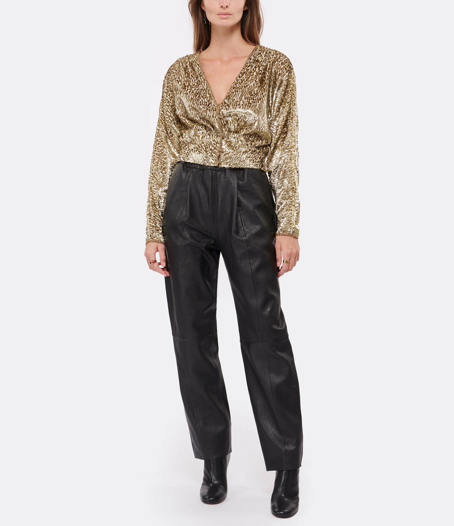 FORTE_FORTE Pantalon Cuir Noir Ombra 6 FORTE_FORTE Pantalon Cuir Noir Ombra - Image 6