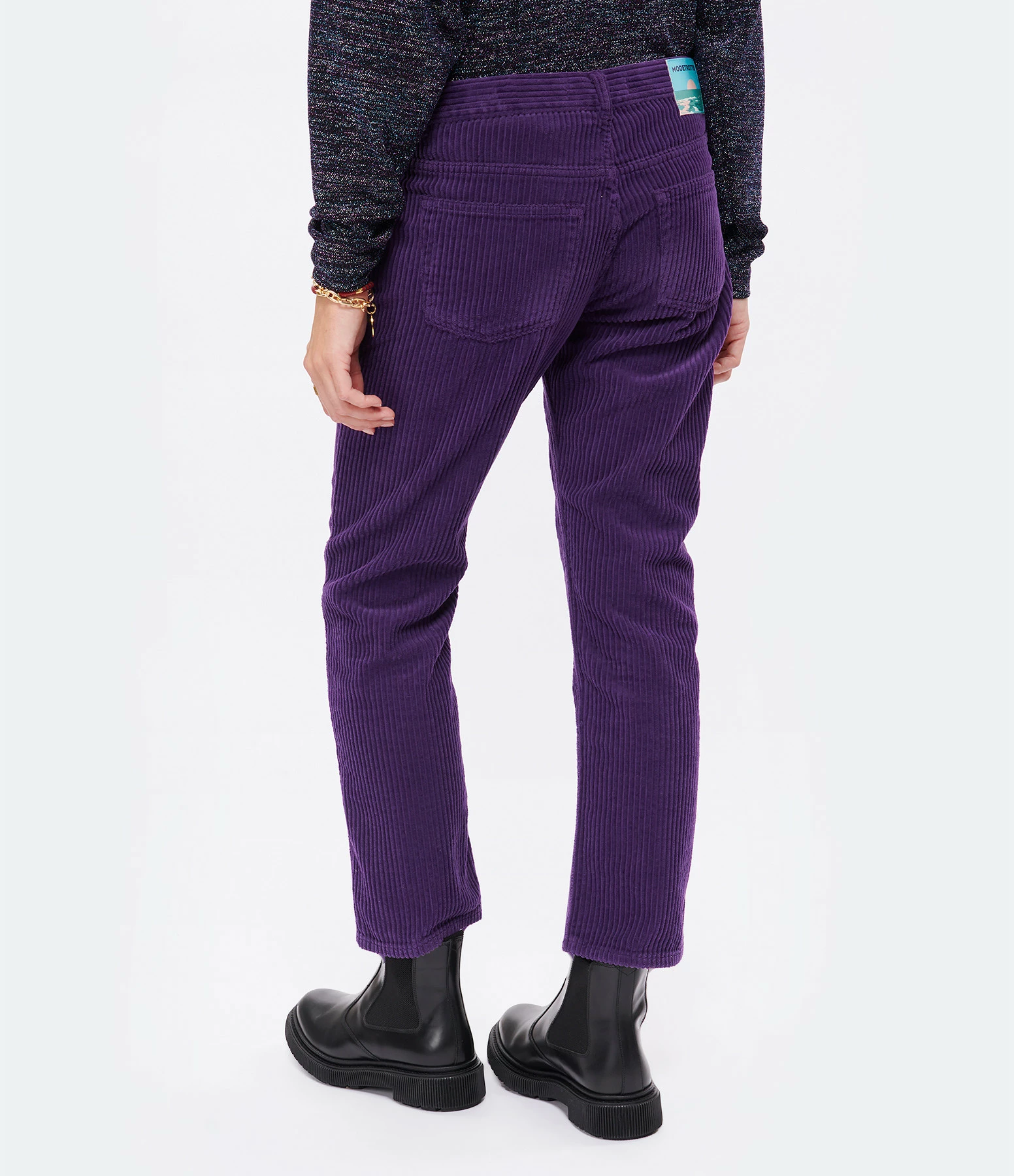 MODETROTTER Pantalon Elias Coton Violet 5 MODETROTTER Pantalon Elias Coton Violet - Image 5