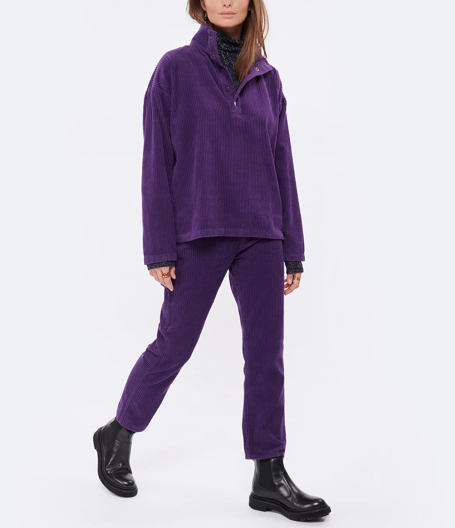 MODETROTTER Pantalon Elias Coton Violet 6 MODETROTTER Pantalon Elias Coton Violet - Image 6