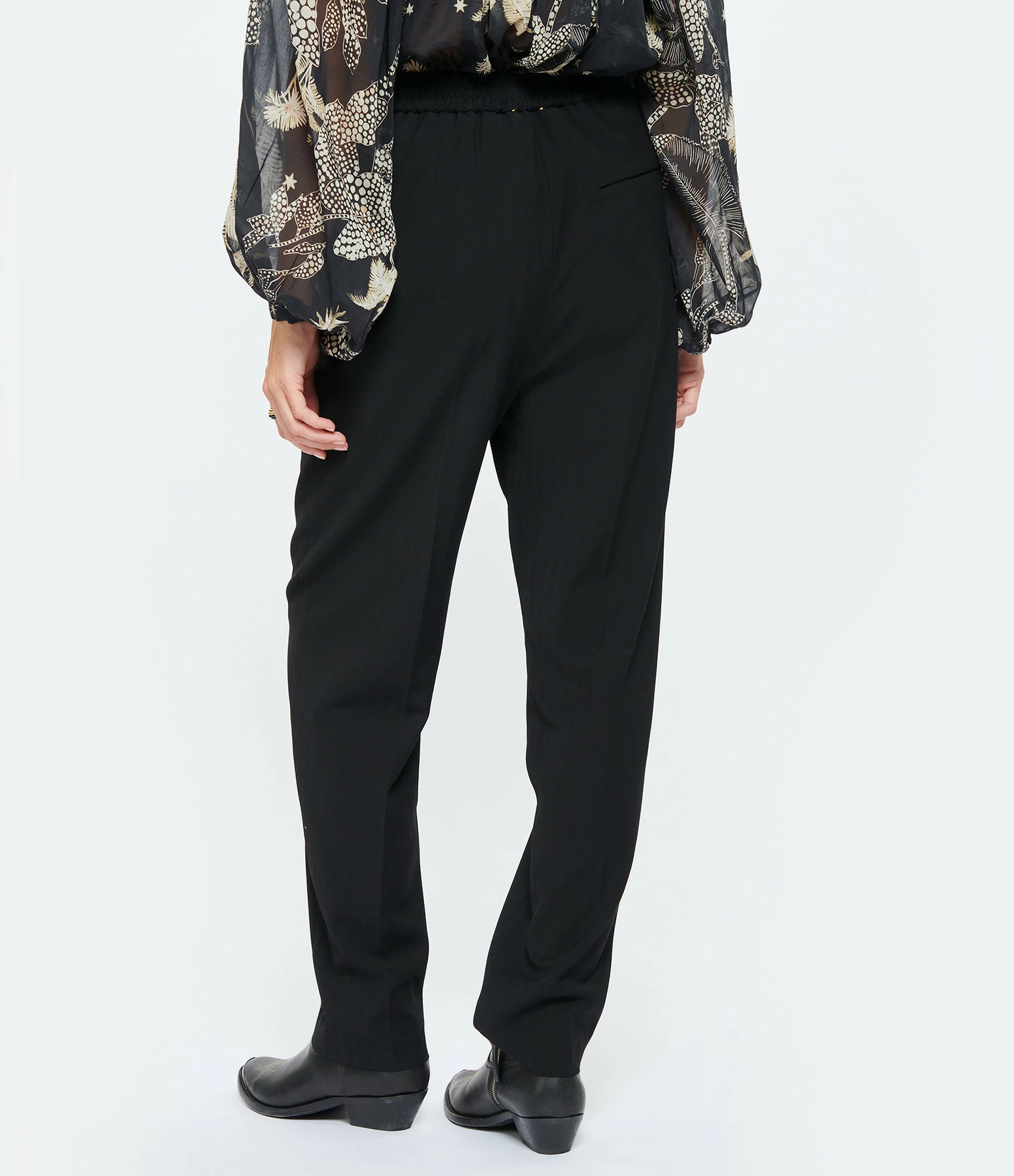 FORTE_FORTE Pantalon Taille Haute Noir 4 FORTE_FORTE Pantalon Taille Haute Noir - Image 4