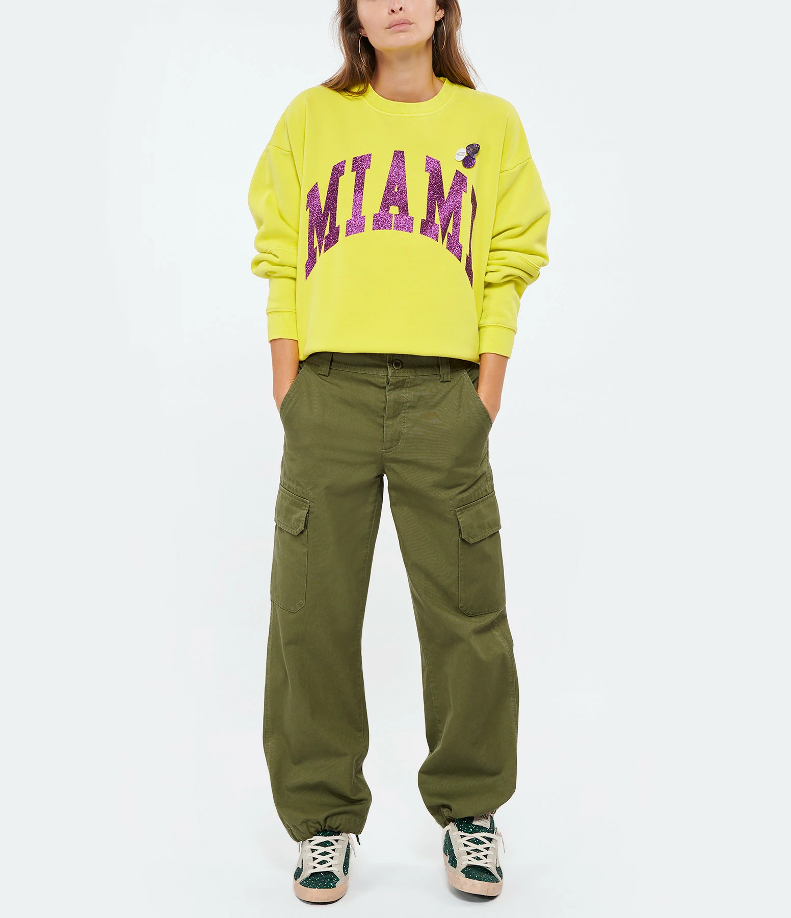 A.P.C. Pantalon Cargo Ninety Coton Kaki, Collaboration A.P.C X Jane Birkin 2 A.P.C. Pantalon Cargo Ninety Coton Kaki, Collaboration A.P.C X Jane Birkin - Image 2