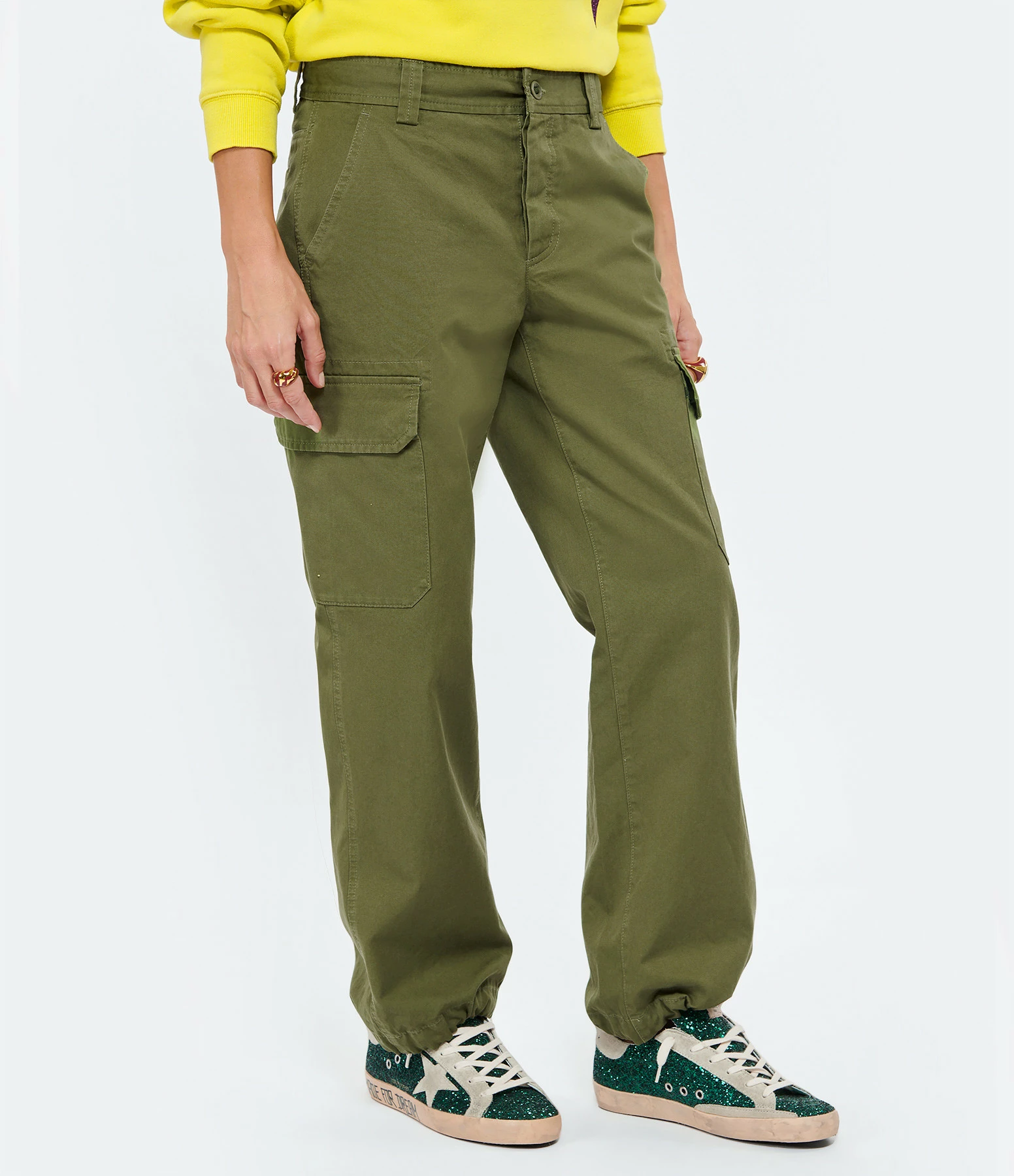 A.P.C. Pantalon Cargo Ninety Coton Kaki, Collaboration A.P.C X Jane Birkin 3 A.P.C. Pantalon Cargo Ninety Coton Kaki, Collaboration A.P.C X Jane Birkin - Image 3