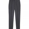 AMI PARIS Pantalon Cigarette Laine Vierge Gris