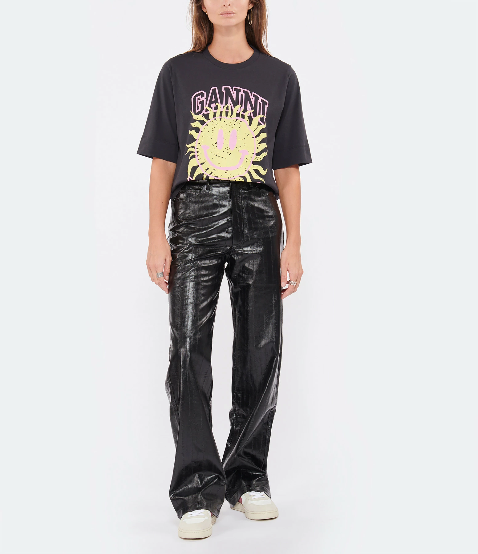 ROTATE Pantalon Droit Noir 2 ROTATE Pantalon Droit Noir - Image 2
