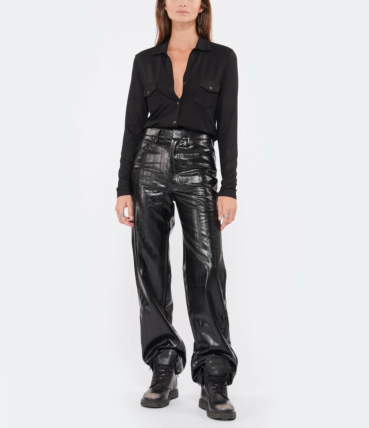 ROTATE Pantalon Droit Noir 8 ROTATE Pantalon Droit Noir - Image 8