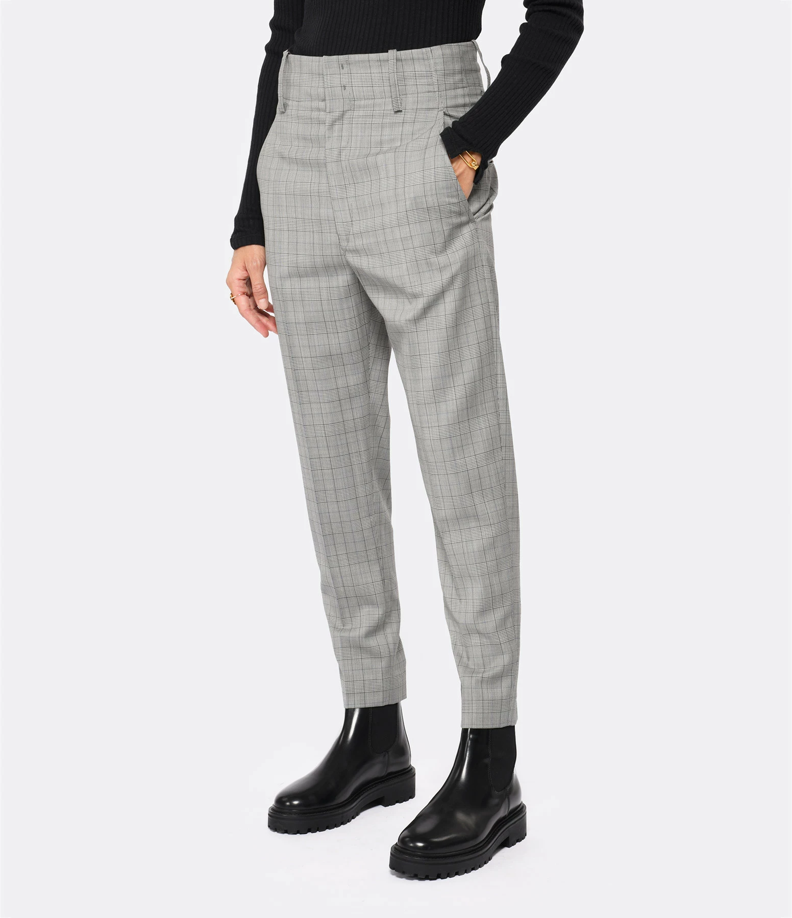 ISABEL MARANT ÉTOILE Pantalon Noah Coton Gris 4 ISABEL MARANT ÉTOILE Pantalon Noah Coton Gris - Image 4