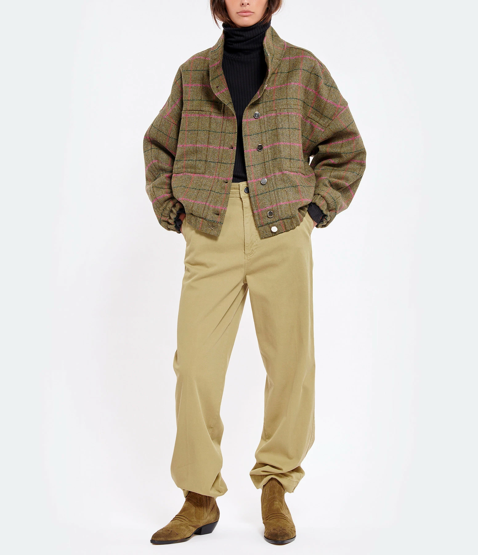 VANESSA BRUNO Pantalon Silver Coton Beige Mastic 3 VANESSA BRUNO Pantalon Silver Coton Beige Mastic - Image 3