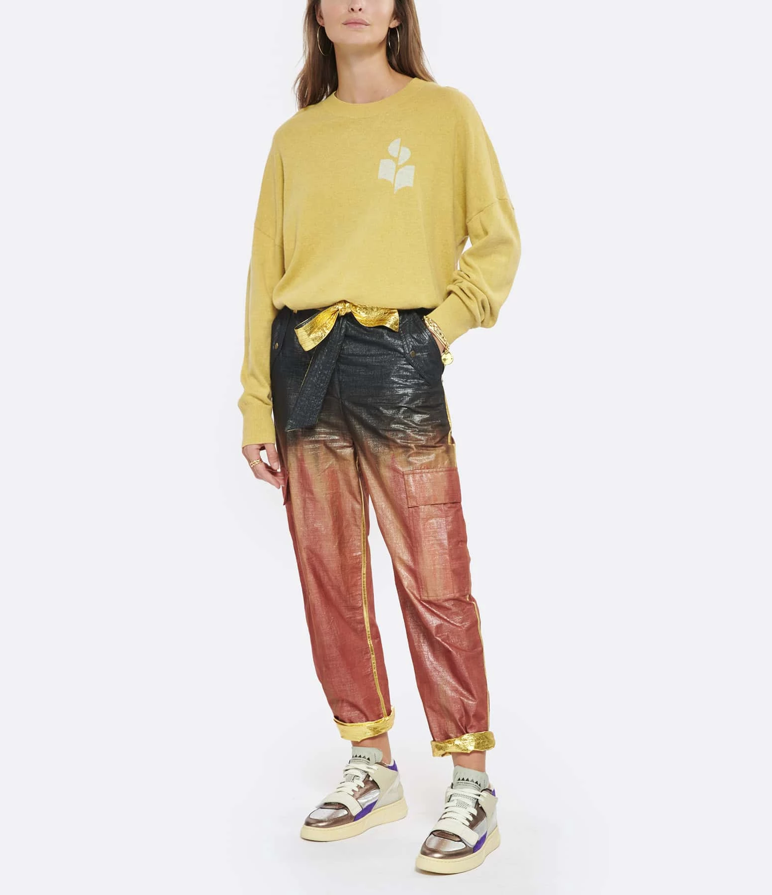 MES DEMOISELLES Pantalon Suri Coton Rose 2 MES DEMOISELLES Pantalon Suri Coton Rose - Image 2