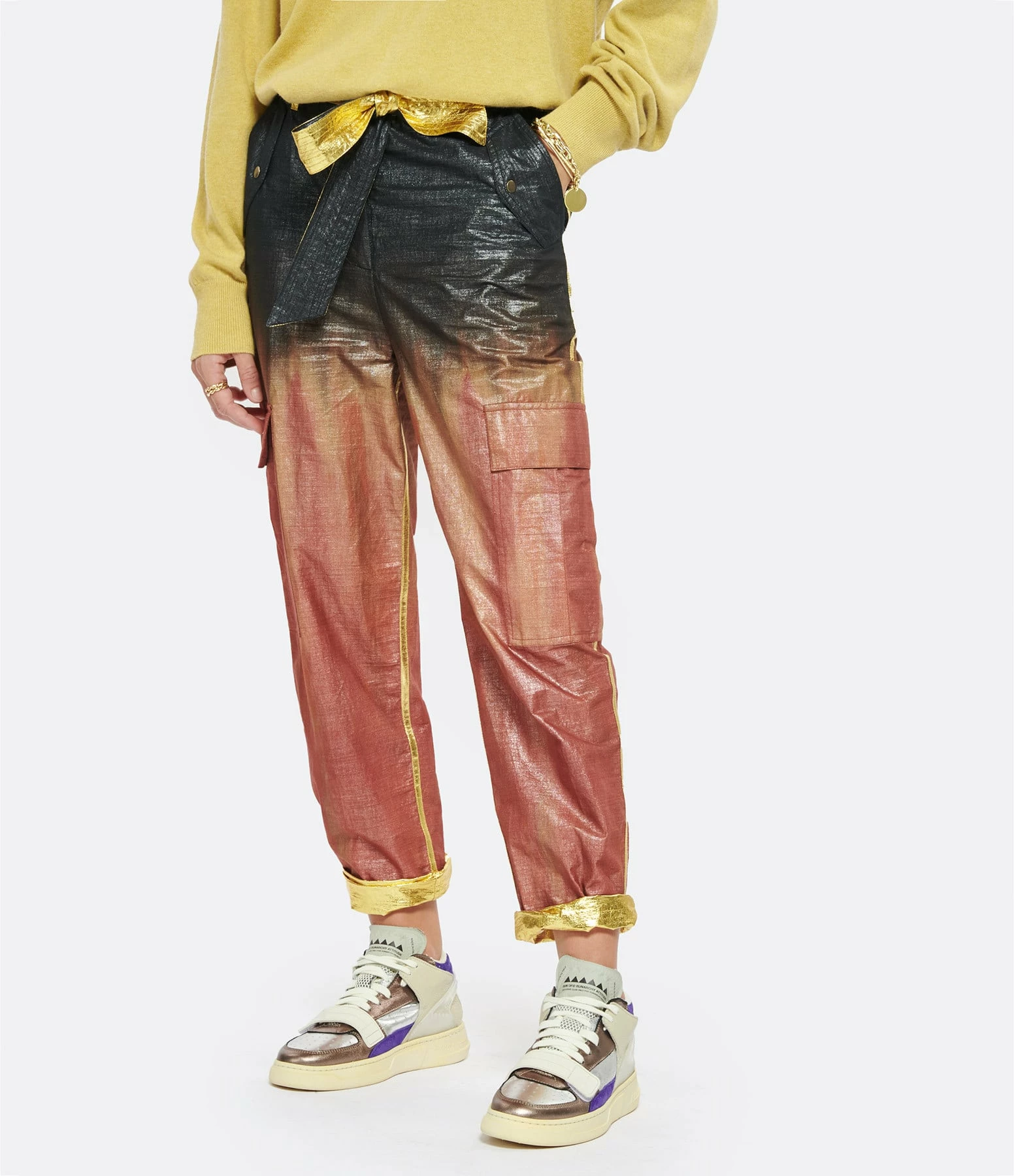 MES DEMOISELLES Pantalon Suri Coton Rose 3 MES DEMOISELLES Pantalon Suri Coton Rose - Image 3