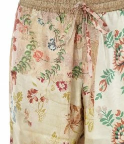 Alternative view of PIERRE-LOUIS MASCIA Pantalon Aloe Soie Imprimé Fleur Beige