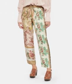 PIERRE-LOUIS MASCIA Pantalon Aloe Soie Imprimé Fleur Beige -Boutique UGG unnamed file 1822