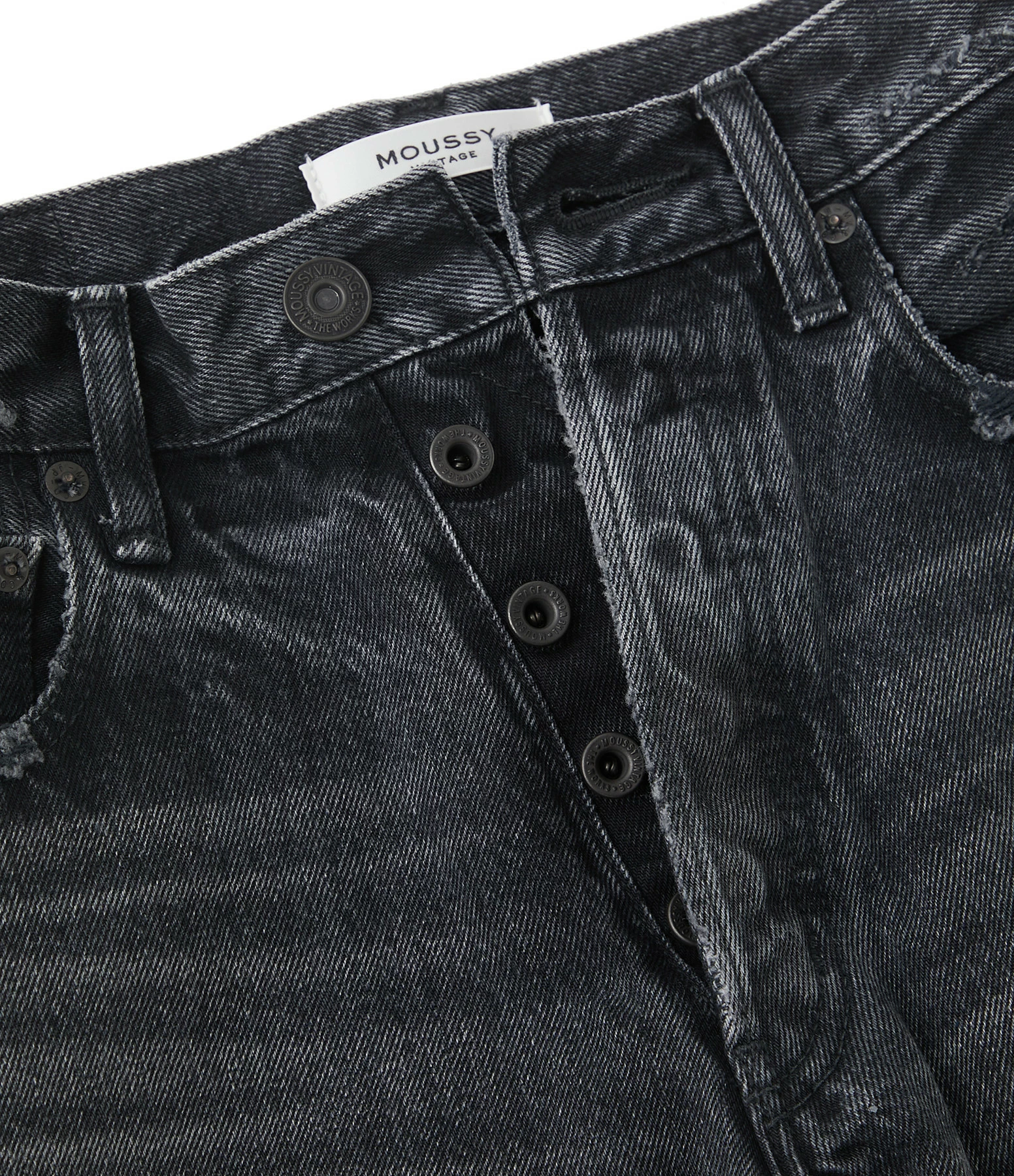 MOUSSY VINTAGE Jean Ashleys Wide Straight Denim Noir 3 MOUSSY VINTAGE Jean Ashleys Wide Straight Denim Noir - Image 3