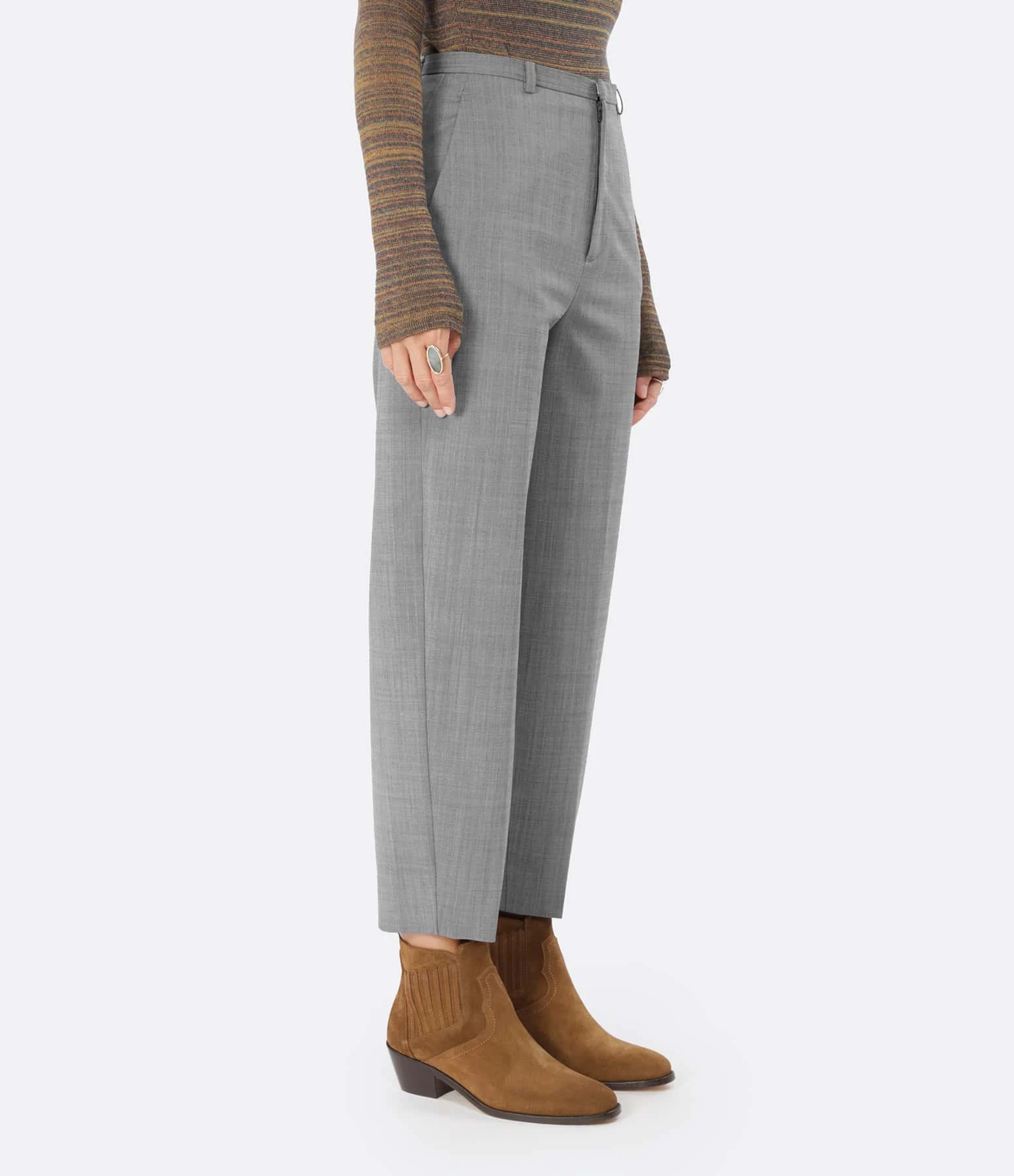 CLOSED Pantalon Laine Gris 3 CLOSED Pantalon Laine Gris - Image 3