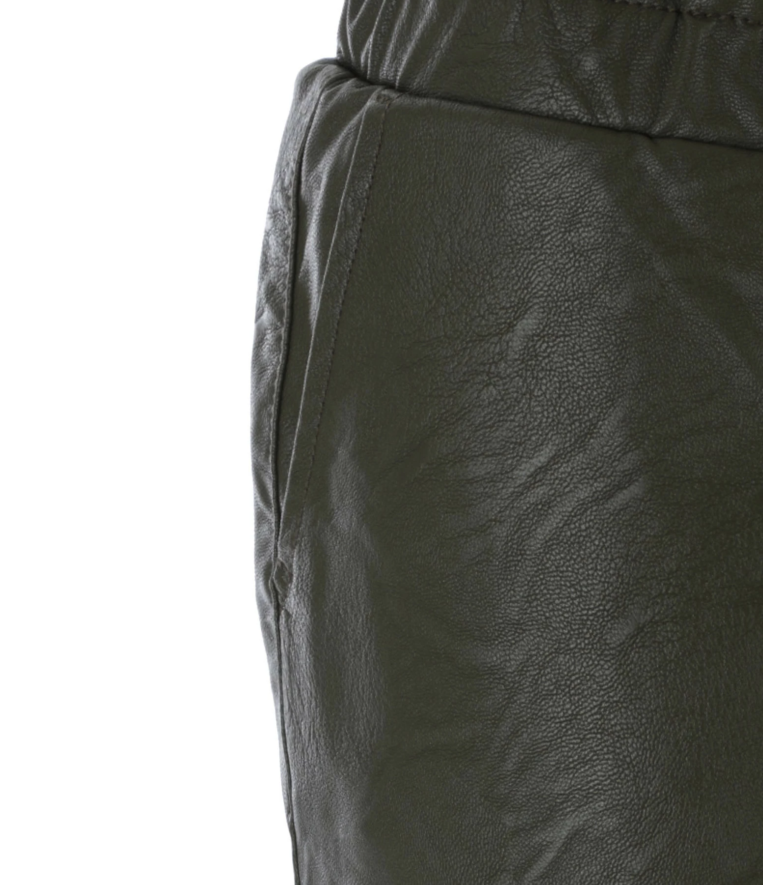 MAEVY MOUVEMENT LIBRE Pantalon Cuir Vegan Kaki 2 MAEVY MOUVEMENT LIBRE Pantalon Cuir Vegan Kaki - Image 2