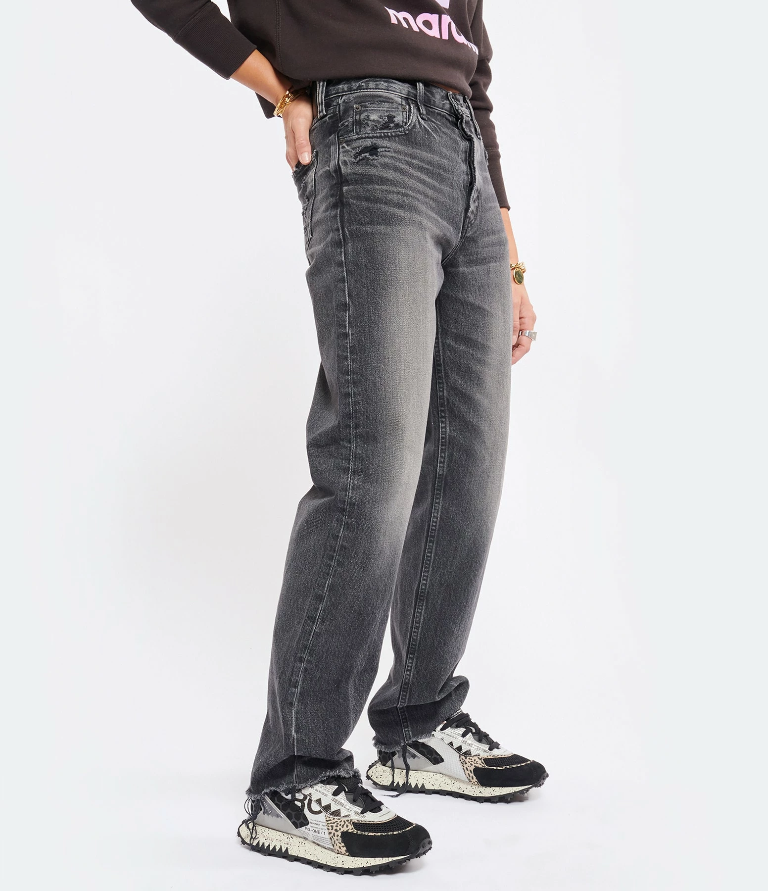 MOUSSY VINTAGE Jean Ashleys Wide Straight Denim Noir 5 MOUSSY VINTAGE Jean Ashleys Wide Straight Denim Noir - Image 5