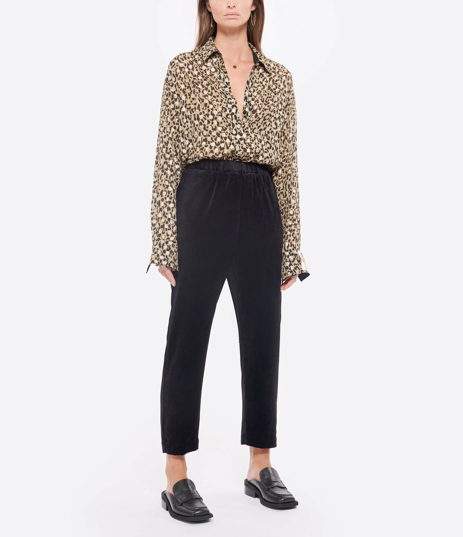 FORTE_FORTE Pantalon Velours Noir 3 FORTE_FORTE Pantalon Velours Noir - Image 3