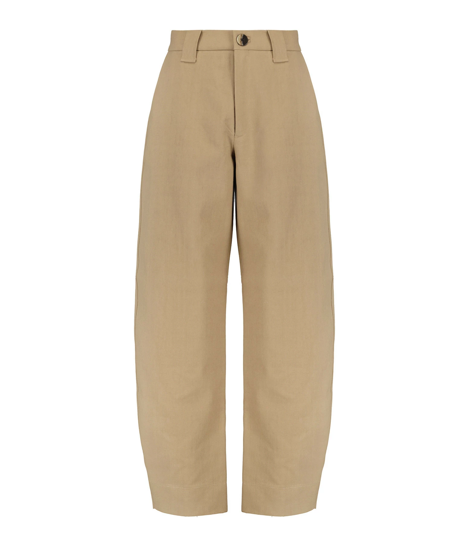 GANNI Pantalon Coton Chêne 1 GANNI Pantalon Coton Chêne