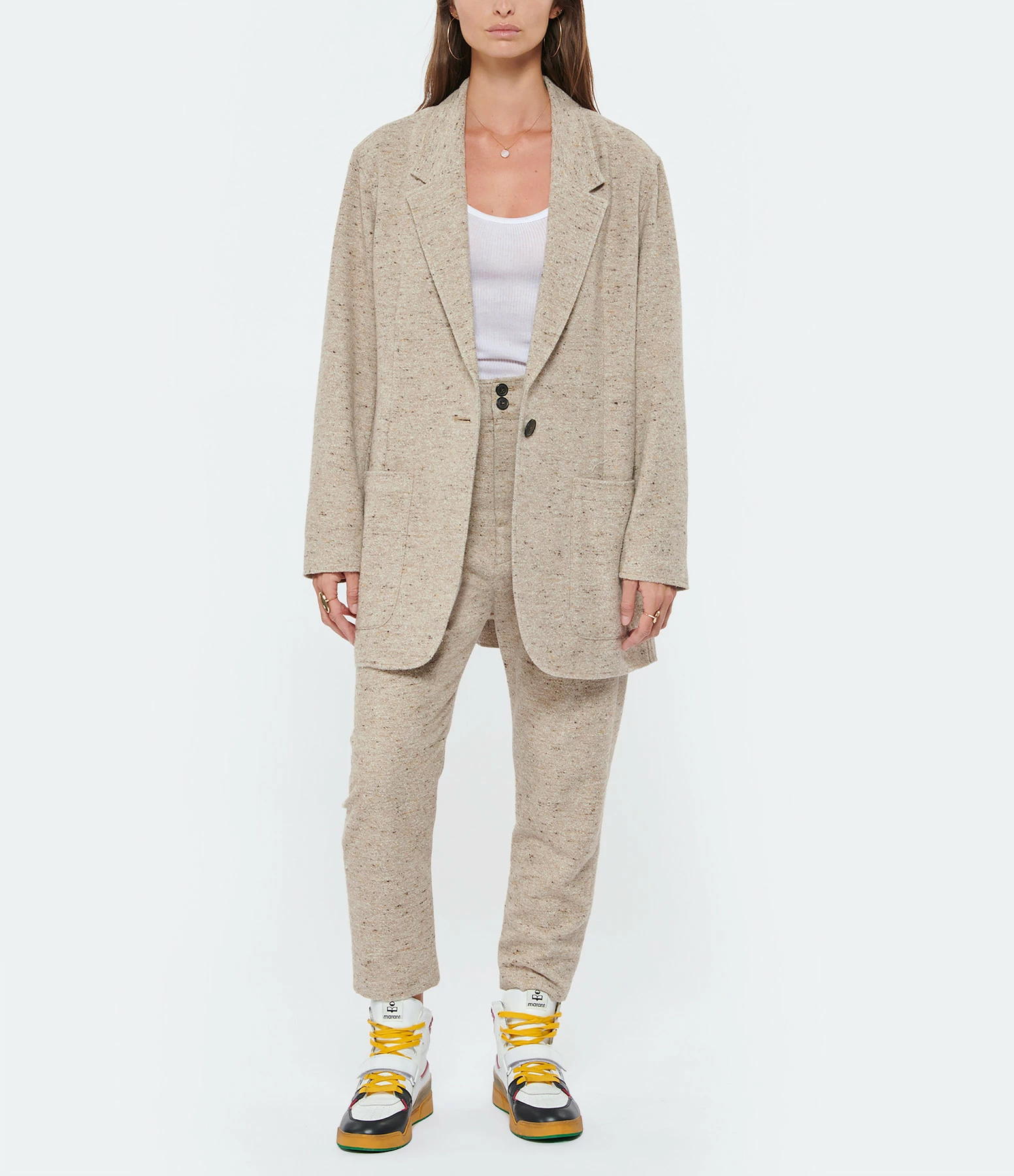 ISABEL MARANT ÉTOILE Pantalon Praluniae Coton Beige 3 ISABEL MARANT ÉTOILE Pantalon Praluniae Coton Beige - Image 3