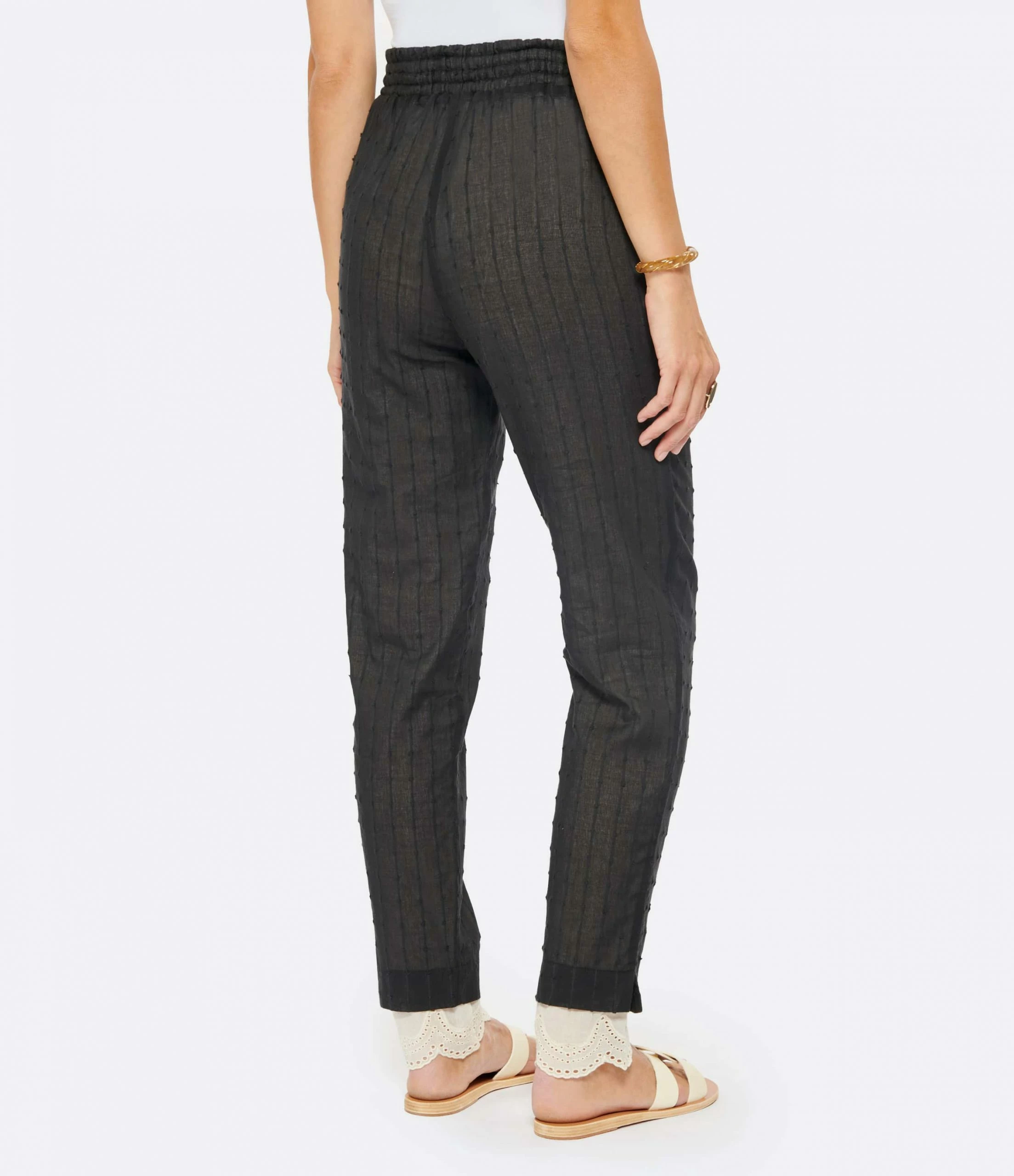 MES DEMOISELLES Pantalon Orso Coton Noir 5 MES DEMOISELLES Pantalon Orso Coton Noir - Image 5