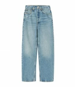 RE/DONE Jean 90s Crop Low Slung Denim Bleu