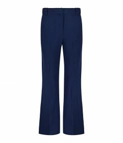 NILI LOTAN Pantalon Corette Lin Bleu Cobalt