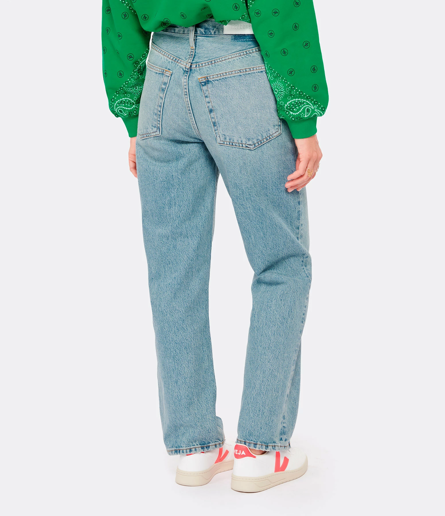 RE/DONE Jean 90s Crop Low Slung Denim Bleu 5 RE/DONE Jean 90s Crop Low Slung Denim Bleu - Image 5