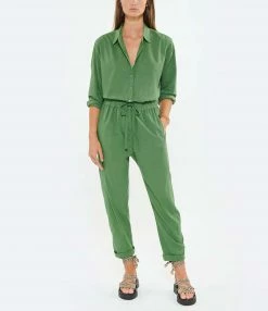 Alternative view of XIRENA Pantalon Fin Draper Coton Vert