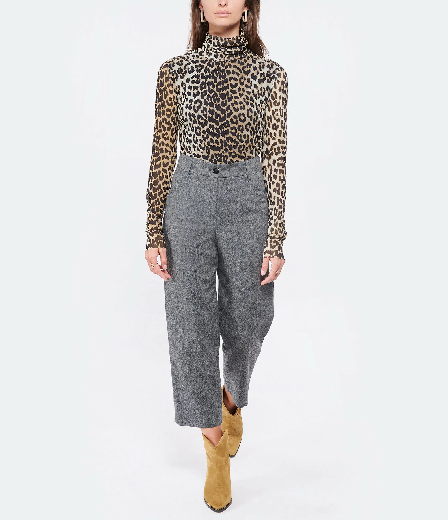 SEE BY CHLOE Pantalon Laine Gris 3 SEE BY CHLOE Pantalon Laine Gris - Image 3