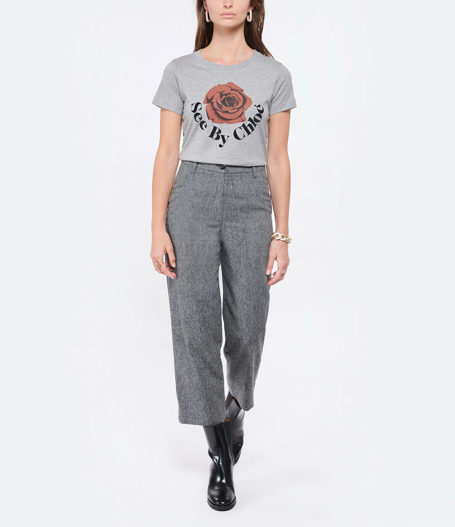 SEE BY CHLOE Pantalon Laine Gris 6 SEE BY CHLOE Pantalon Laine Gris - Image 6