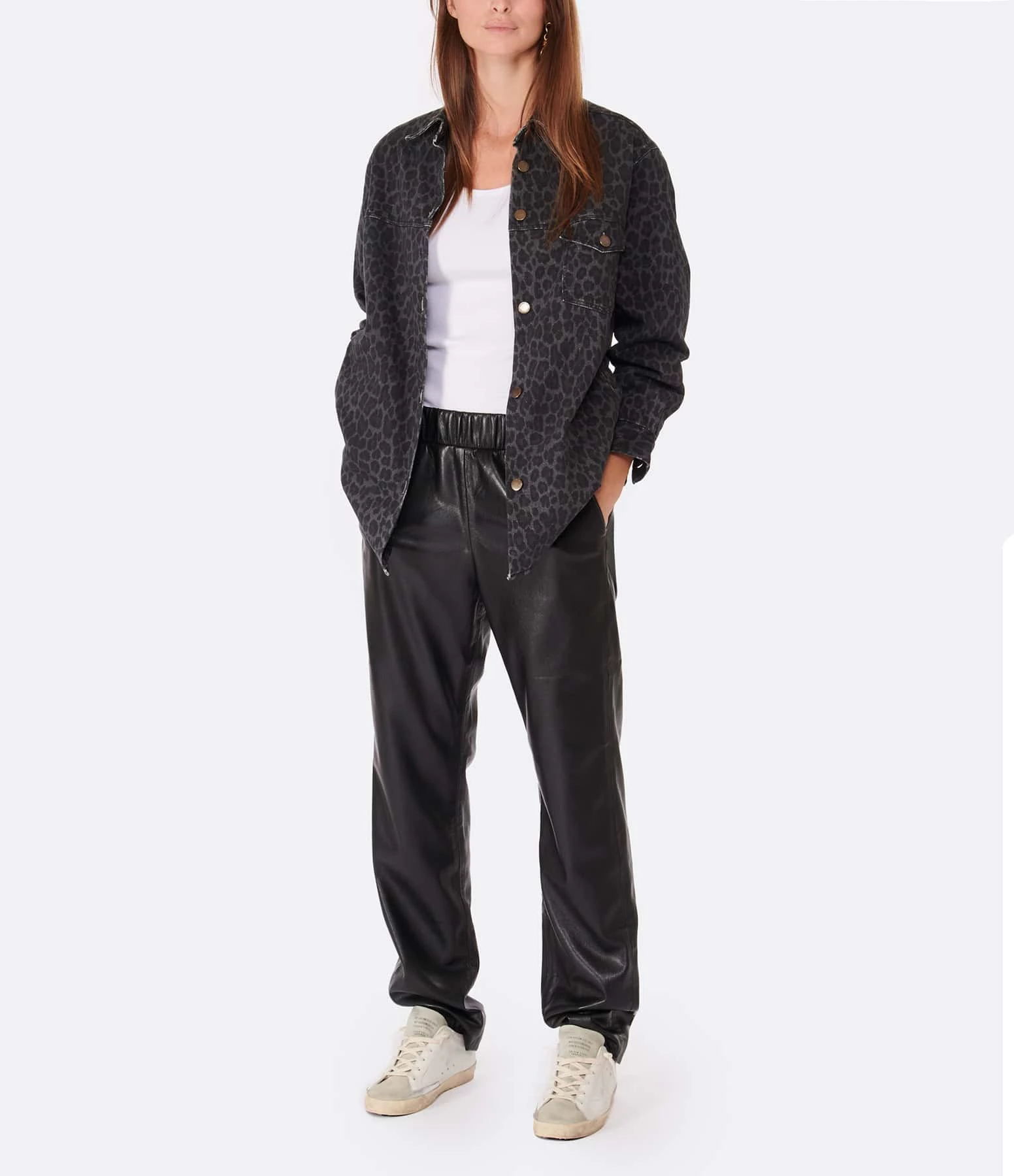 ANINE BING Pantalon Simili Cuir Noir 3 ANINE BING Pantalon Simili Cuir Noir - Image 3